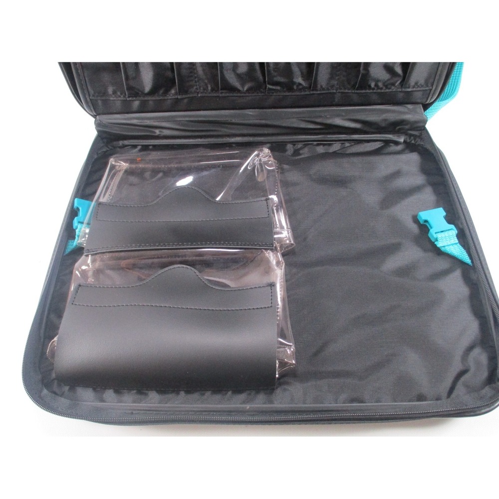 Adidas Originals Trefoil Vintage Retro Big Airliner Bag Case Black and Teal - Picture 6 of 13